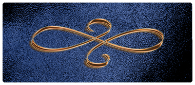 DNSEMP-L-601-CP-SH-BL Copper Scroll Shimmer Blue